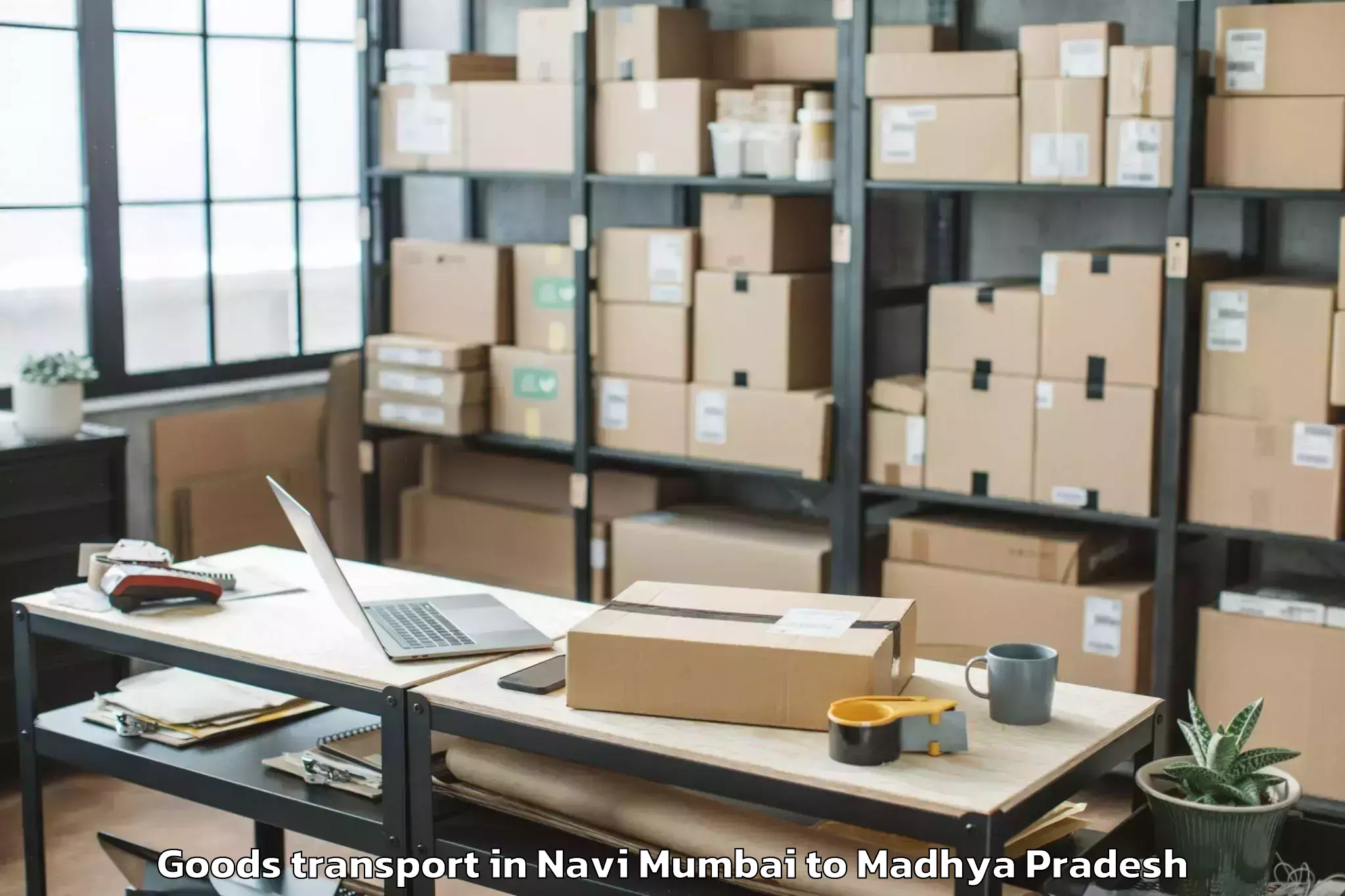 Affordable Navi Mumbai to Dhamnod Goods Transport